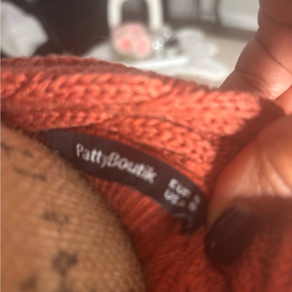 Women's Patty Boutik Rust Sweater with Cable Knit - Picture 5 of 9